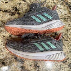 Adidas Kids Gray and Teal Sneakers